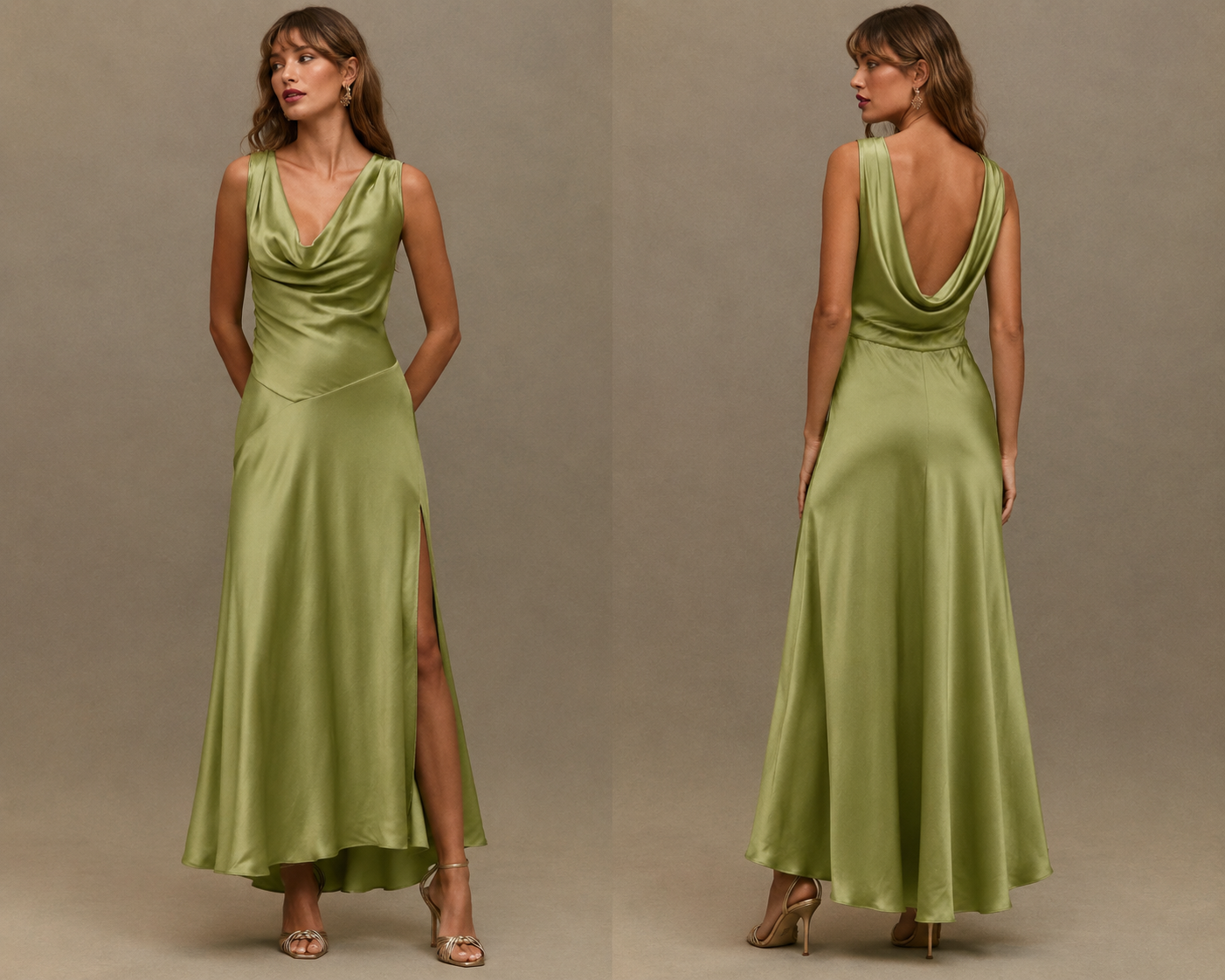 BHLDN Elegant Satin Maxi Dress Size Small(s)